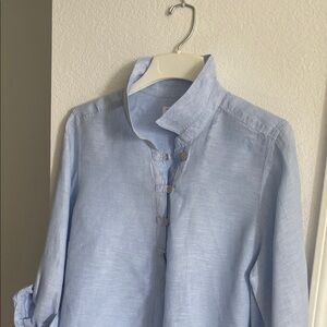 Sigrid Olsen Pale Blue Fabulous Linen Tunic